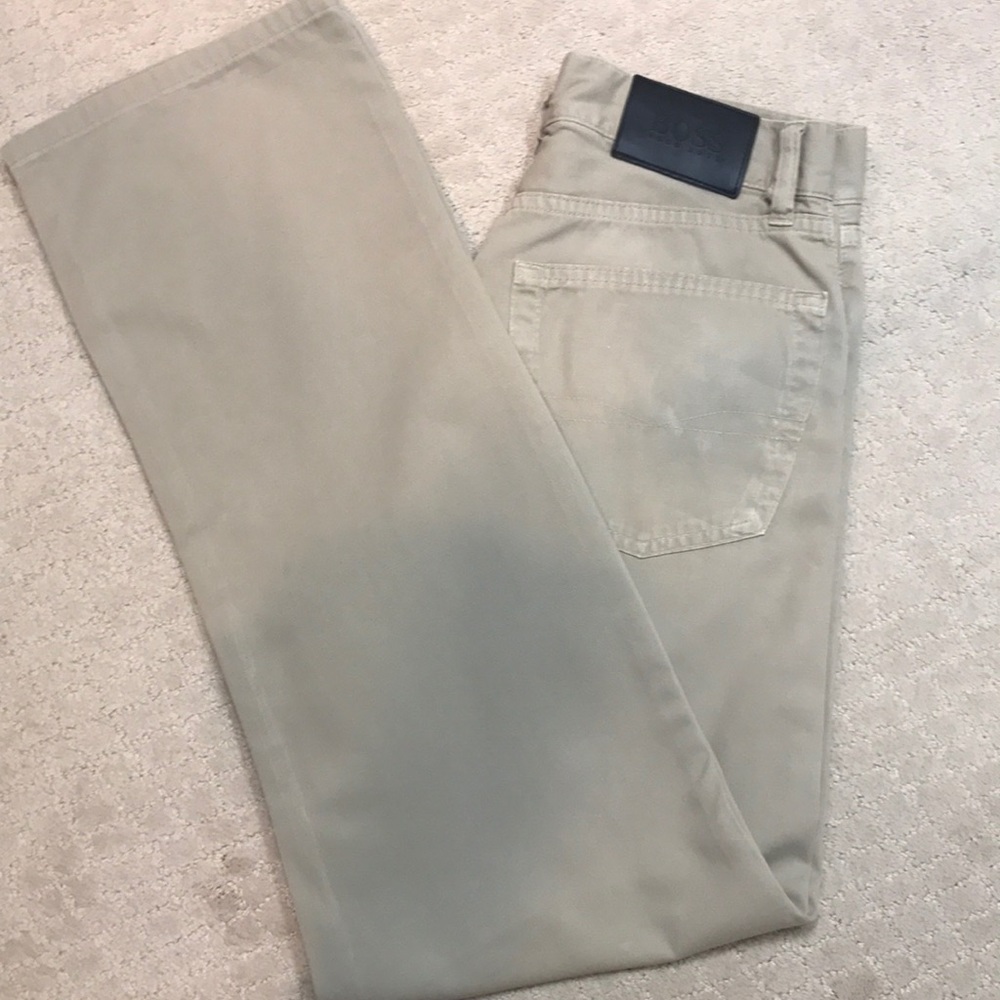 Boss by Hugo Boss Men Tan Cotton Chinos like new